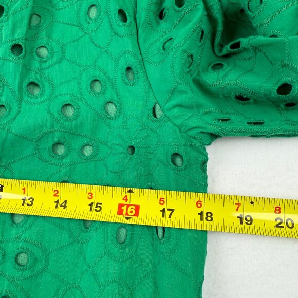 R.N Studio By Ronni Women's Pullover Lined Green Eyelet Dress Size XS NWT $89.00 - Picture 12 of 13